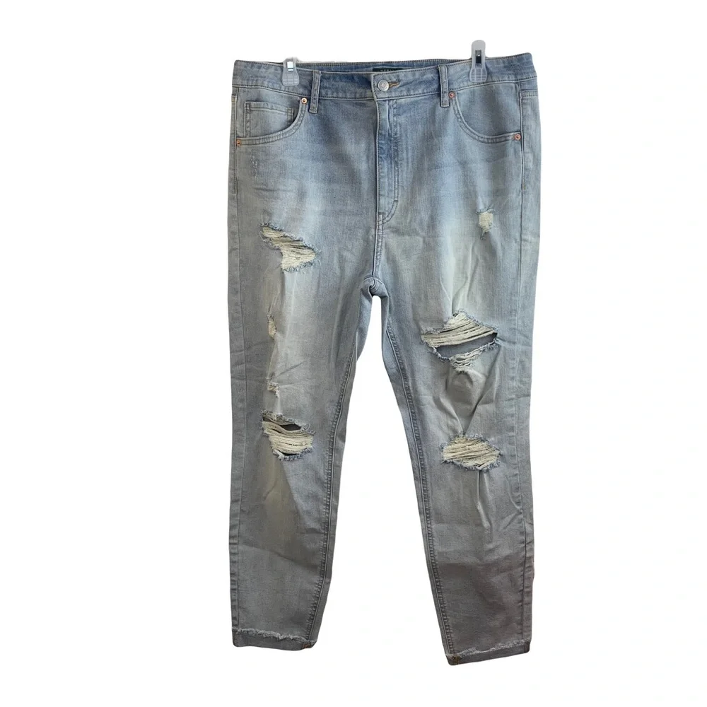 Wild Fable Womens Distressed Highest Rise Skinny Jean Light Wash Size 16 - Picture 1 of 12